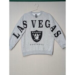 Las Vegas Raiders Crewneck Sweatshirt Forever 21 NFL Gray Pullover Men's M